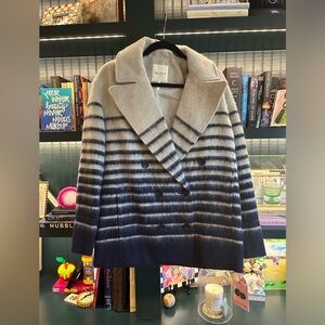 🪩NWT🪩 Avec Les Filles Sailor Stripe Double Breasted Peacoat